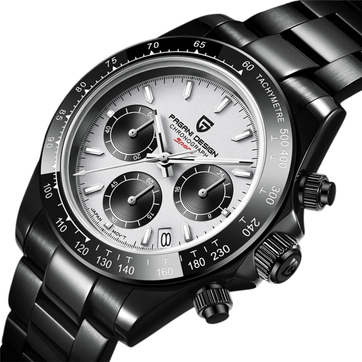 PAGANI DESIGN PD-1644 Orologio da Polso Cronografo Classico in Acciaio Inossidabile con Calendario e Data, Movimento al Quarzo, Impermeabile 30M per Uomo PAGANI DESIGN PD-1644 Orologio da Polso Cronografo Classico in Acciaio Inossidabile con Calendario e Data, Movimento al Quarzo, Impermeabile 30M per Uomo