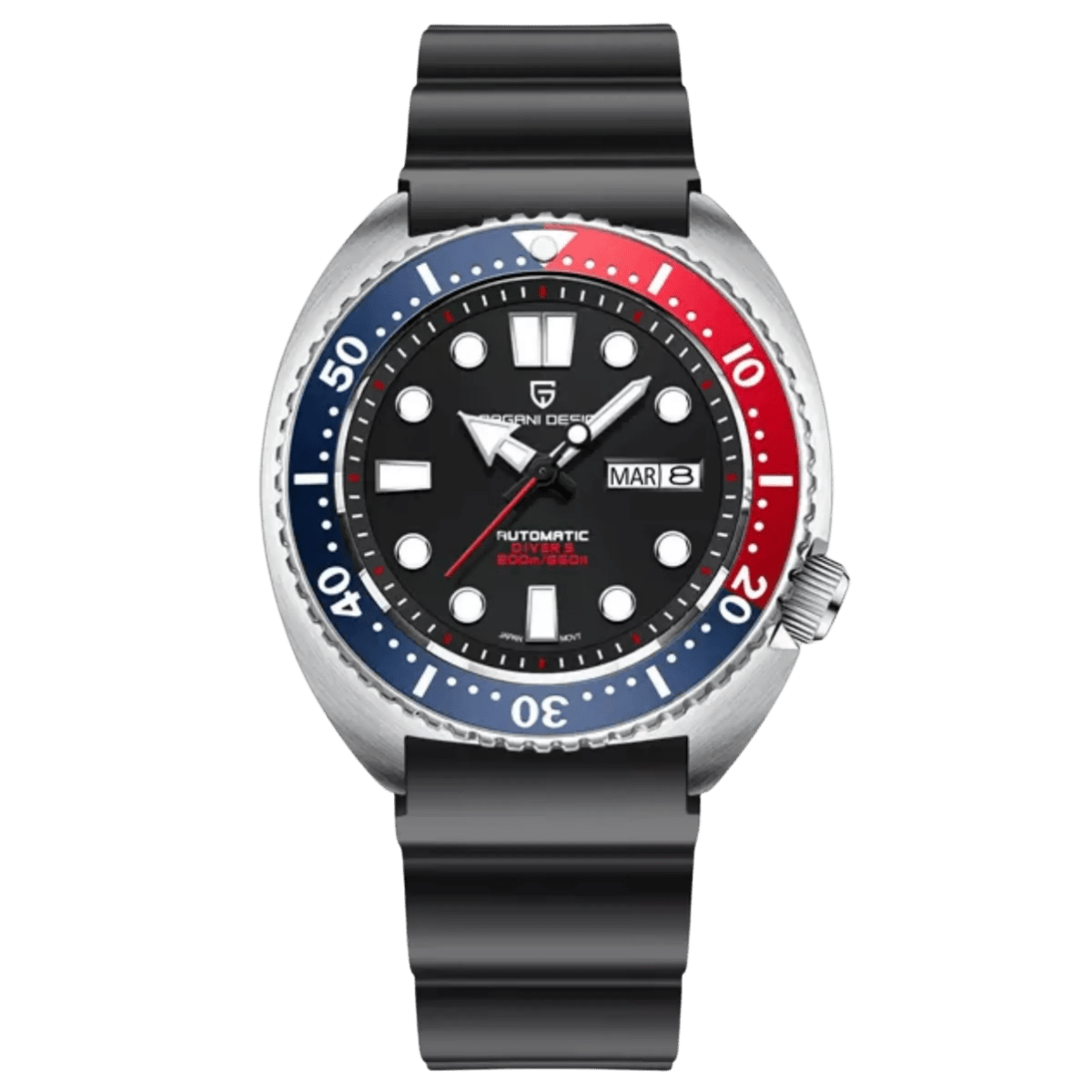 PD - 1696 – Blue - Red/BlackDial