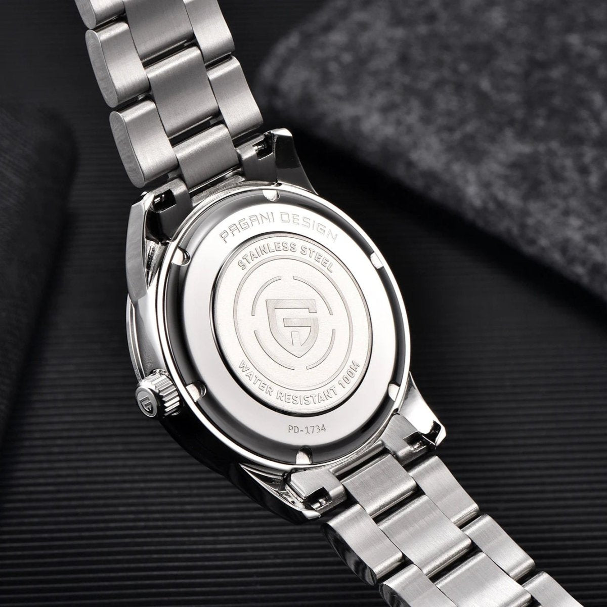 未使用級！Pagani Design PD-1734メテオライト風文字盤 腕時計 ▶️ PD-1734 | Quartz Movement | 316L Steel | Sapphire Crystal | 100M