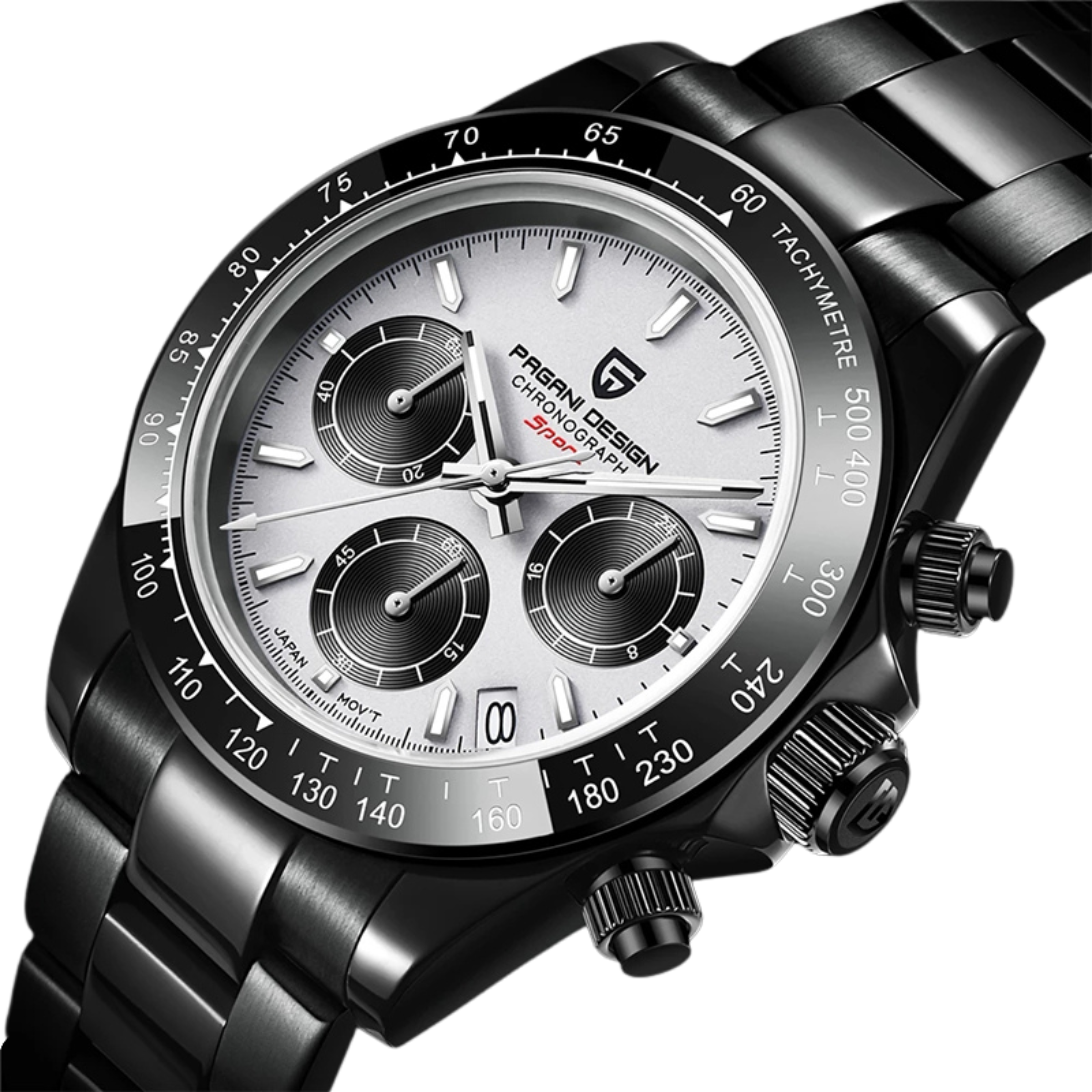 Stainless Steel Black Watch | Men's Black Watch | Pagani Design