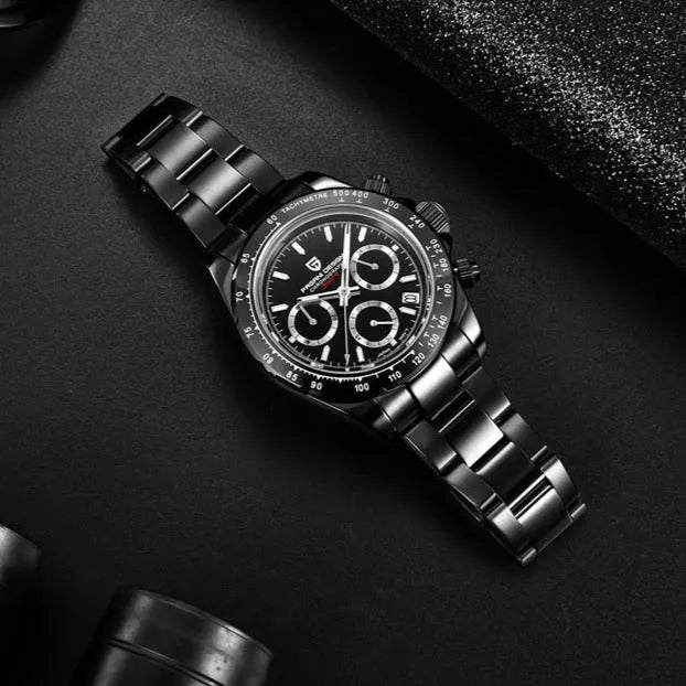 ▶️ Pagani Design PD-1644 Black | Chronograph | VK63 Movement | 10BAR