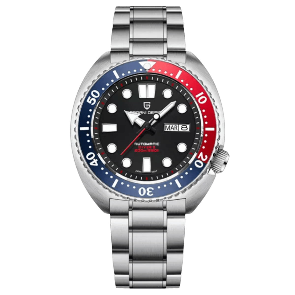 PD - 1696 – Blue - Red/BlackDial