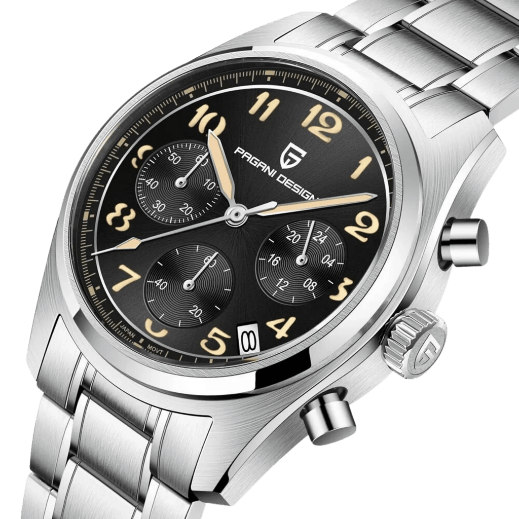 ピ*ン様 7/16まで PAGANI DESIGN PD-1773 サファイアガ ▶️ Pagani Design PD-1773 | Quartz | Chronograph | 316L Steel | 10BAR